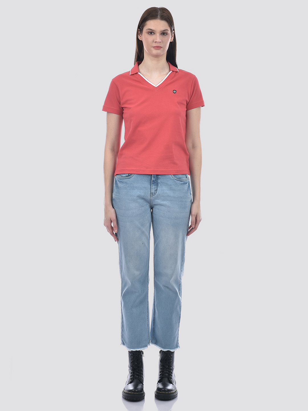 Numero Uno Women Charcoal Blue Straight Fit Sustainable Jeans